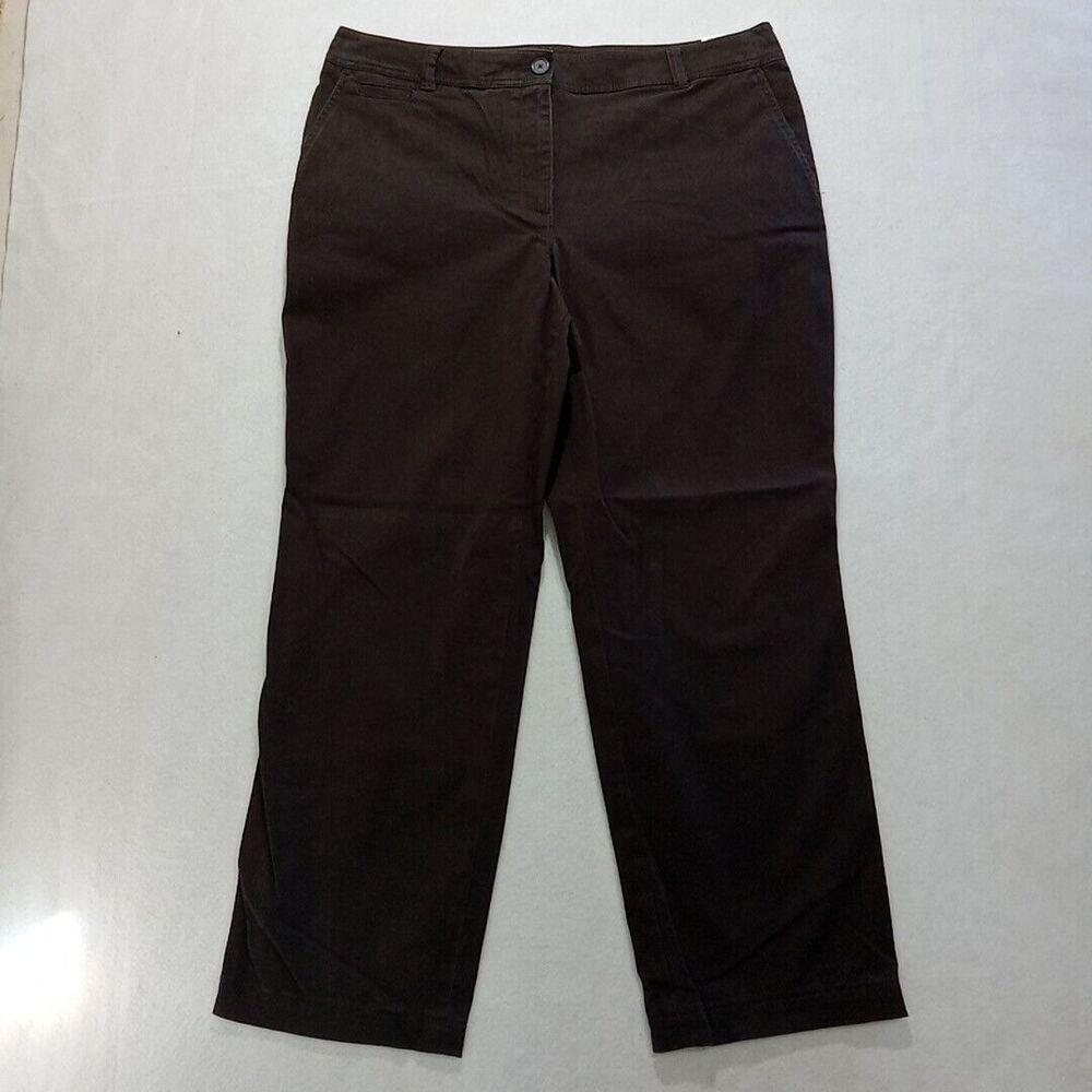 Talbots Chino pants women's Size 14 Brown Curvy